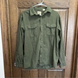 RedHead Olive Green Casual Button-Down Shirt
